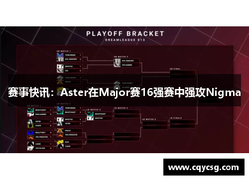 赛事快讯：Aster在Major赛16强赛中强攻Nigma